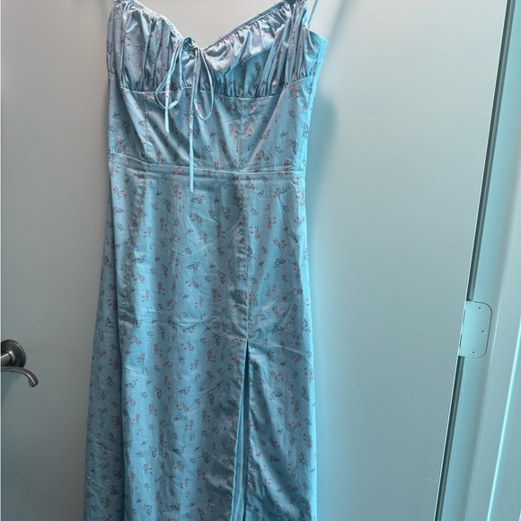 House of CB 'Carina' Blue Floral Bustier Midi Dress - Picture 5 of 6